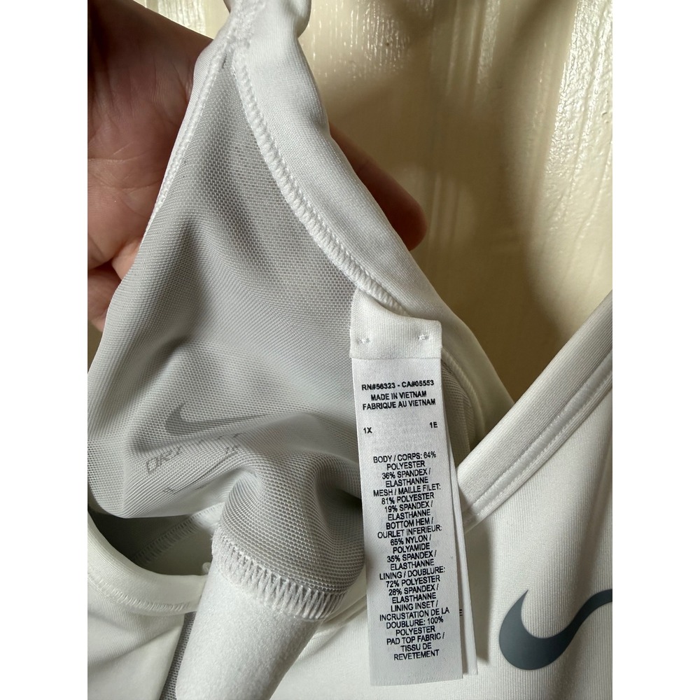 Nike Indy V-Neck Light Support Sports Bra White DN4181-100 Womens 1X - Picture 5 of 10